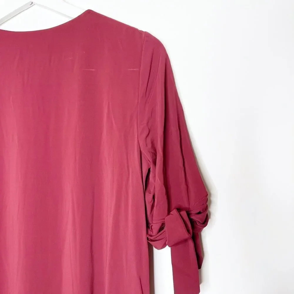 LAFAYETTE 148 Noor V-Neck Tie Sleeve Shift Dress  - Picture 8 of 10